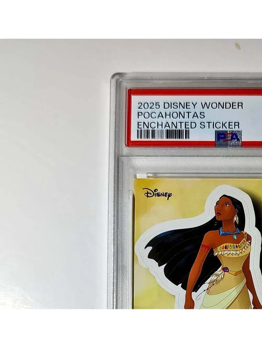 Pocahontas 2025 Topps Disney #ES-17 Enchanted Sticker Card Pocahontas PSA 9
